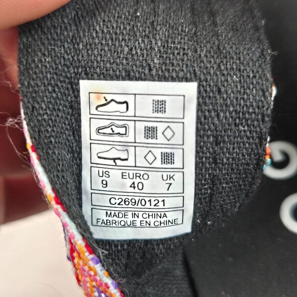 Platform Thong Sandals Sz 9 Boho Southwestern Open Toe Y2K High Wedge Flip Flops - Picture 10 of 10